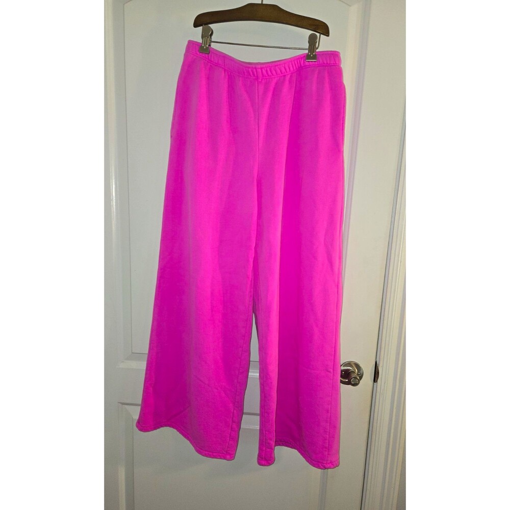 GAP Women’s Petite Pink Solid Sweatpants Pants Pull On Elastic Waist Size PM